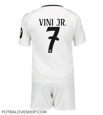 Real Madrid Vinicius Junior #7 Dětské Domácí Dres 2024-25 Krátký Rukáv (+ trenýrky)
